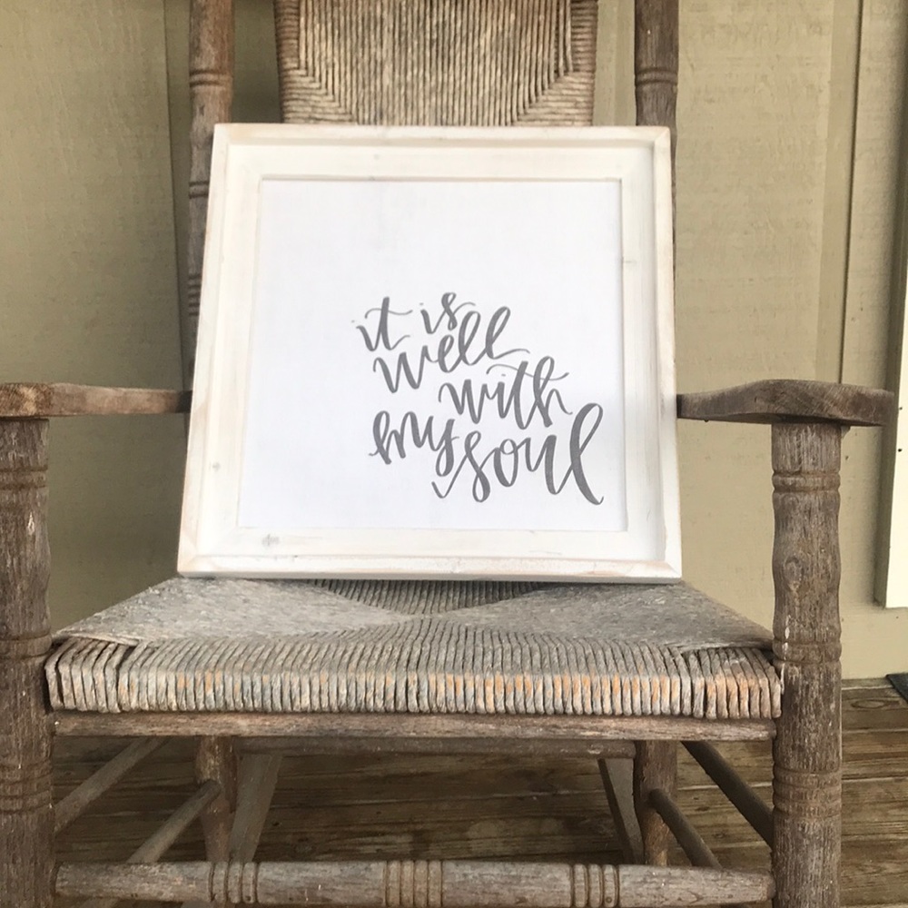 “It is well with my soul” wall decor